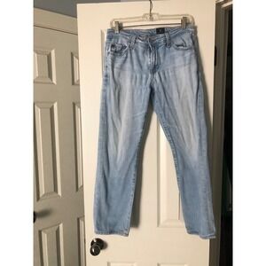 AG Jeans Mens‎ Graduate 30x34 Light Wash Distressed Straight Leg Denim Jeans